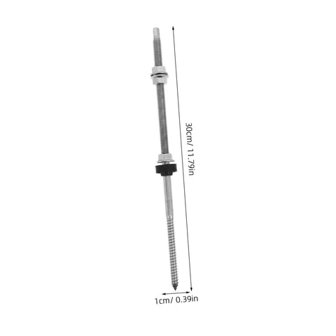 Beefy Stainless Steel Solar Panel Roof Mount Hanger Bolts, 30cm length, engineered for tight adjustability and secure grip.