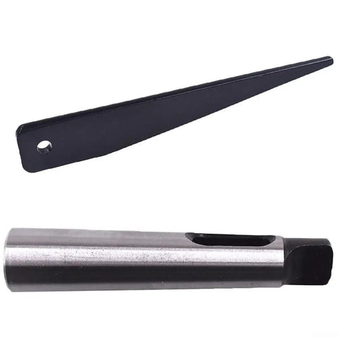 Morse Taper Adapter MT1 To MT2 Reducing Sleeve For Drill Bits And Milling Cutters High Precision 0.015mm Hardened 45 Carbon Steel Tool Holding With Drift Key For Industrial Use, with drift key