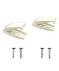 RV Baggage Door Catch Clips Latch For Camper Trailer And Motor Home White Rounded Compartment Door Hold Open Clip Set 2 Pack Easy