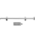 Pro Grade 316 Stainless Steel Glass Railing Corner Post brushed silver metal base mount with brackets for installation