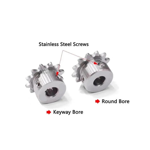 Bulletproof 30 Tooth 04C Roller Chain Sprocket For Industrial Drive Systems Featuring Rock Solid Steel Body with keyway and round bores.