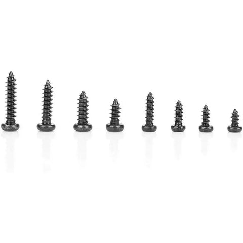 Must Have Versatile M2 And M2.6 Black Phillips Pan Head Self Tapping Screws Set Kit 400 Pieces with different screw sizes