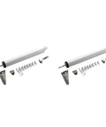 Gas Spring Automatic Door Closer For Home And Biz Use, 90 Degree Stop, Quiet Soft Closing, Adjustable Closing Speed And Buffer, Easy Installation, Durable Aluminum Alloy, 2 Pack, Silver, components layout.