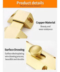 Genuine Solid Copper Door Slide Latch And Heavy Duty Barrel Bolt Lock For Home Gate Security Rock Solid Built Tough showing copper material.