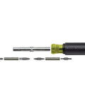 All-In-One Screwdriver Kit With 11-In-1 Multi-Bit Driver shown with bits detached, includes Phillips, Slotted, Square, Torx bits.