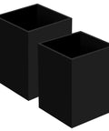 Two Pack Acrylic Pen And Pencil Holder Set For Desk Organization Black Makeup Brush Holder Cup Storage Office Desktop Organizer Keeps Pens Pencils And Makeup Brushes Neatly Separated