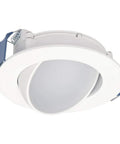 4-Inch Color Selectable Canless Recessed LED Kit With Narrow Beam Adjustable Gimbal Trim J-Box Free White