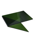Heavy-Duty Laser Safety Protection Window for 900 to 1070 nm with 40 Percent Transmittance and OD Over 6 for DIR AB6 Class Rating. Green glass panel.