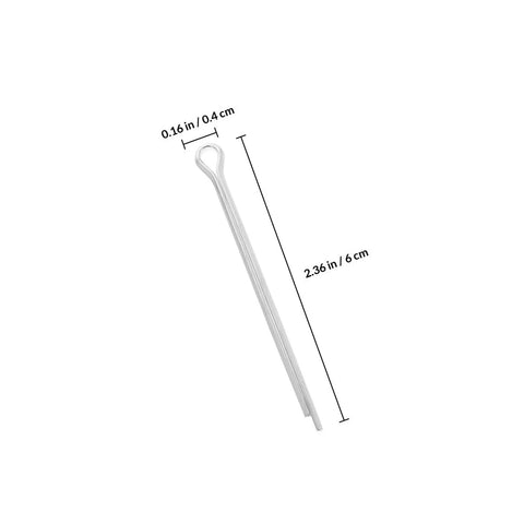 Stainless Steel Cotter Pins Set Assortment Kit With High Strength Hairpin Pins, measurement shown, for trucks and machinery use.