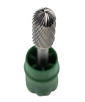 Heavy Duty Pro Grade Double Cut Tungsten Carbide Burr For Die Grinder Rotary Tool Bit With Cylinder Radius End For Metal Contouring