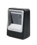 Handsfree Omnidirectional Desktop Barcode Scanner with USB Cable for 1D 2D and QR Codes, angled view