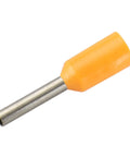 AWG 22 0.5mm2 Copper Crimp Connector Insulated Ferrule Pin Terminal Orange single piece shown up close