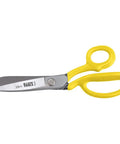 Extended Handle Bent Trimmer Scissors For Beefy Cutting Of Felt Lining Cord Rubber Fiberglass And Multiple Fabrics With Beefy Blades And Tension Control 11 And A Quarter Inch Length Made In USA