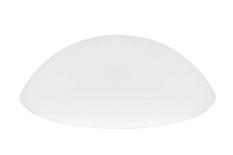 Frosted Glass Shade For Pendant And Flush Mount Lighting, One Half Inch Fitter, Fourteen And Seven Eights Inches Diameter, Side View