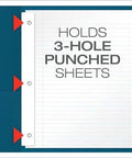 Blue Two Pocket Folders With Two Fasteners For Letter Size Papers Holds Up To 135 Sheets Includes Die Cut Business Card Pocket