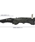 Rock This 8.2 Inch Assisted Opening Tactical Knife Loaded With A 3.4 Inch Serrated Tanto Blade Of High Carbon Stainless Steel Plus Black Nylon Handle