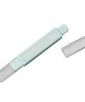 Pen Shaped Needle Threader With Protective Lid For Quick Threading In Sewing And Embroidery Projects Handy Pro Grade Pocket Tool For Home Crafters And Pros Alike blue ABS metal threader with clear lid