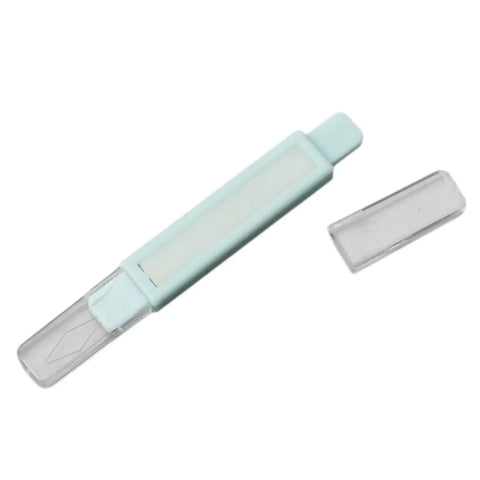 Pen Shaped Needle Threader With Protective Lid For Quick Threading In Sewing And Embroidery Projects Handy Pro Grade Pocket Tool For Home Crafters And Pros Alike blue ABS metal threader with clear lid