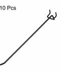 10 Pack Pegboard Hooks 10 Inch Stainless Steel J Shape Wall Mount Organizers For Garage Kitchen Workshop Tools Black Finish