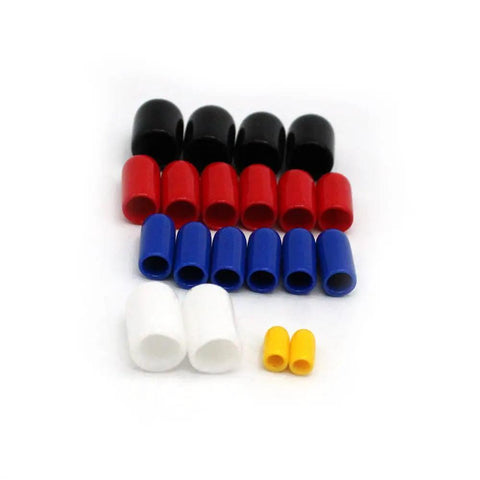 20 Piece Assorted Vacuum Line Caps Kit for Chevy Engines, One Eighth, Three Sixteenths, One Quarter, Three Eighths, Five Sixteenths Inch Caps, colored view