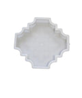 White plastic mold for stepping stones, part of the Two Pack Concrete Molds For Walkways And Garden Pavers Reusable Plastic Brick Molds