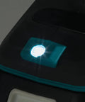 LED indicator light on No Nonsense 18V Brushless Cordless Offset Shear For Mild Stainless Steel Cutting Tool Only.