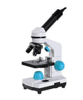 2000X USB Digital Microscope Kit For Adults And Kids, High Power Biology Lab Tool, white and blue, side view