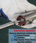 Heavy Duty Pneumatic Air Die Grinder 18000 Rpm With 1/4 Collet showing motor control with speed settings and grip detail.