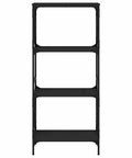 Dope 4 Tier Industrial Bookcase Black With Engineered Wood And Metal Frame For Living Room And Office Modern Loft Style Display Shelf Sturdy Storage Organizer 23.2x13.8x52 Inches with empty tiers
