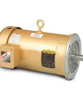 Front view of General Purpose 10 HP Three-Phase Motor VEM3714T - 208-230/460V, 1,770 RPM, golden color