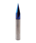 Durable Nano Coated 3 Flute Carbide V Groove Router Bit With 1/4 Inch Shank And 30 Degree Angle for engraving on materials.