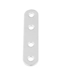 Single plate from Beefy 20 Pack Black Cabinet Brace Brackets 3 Inch Hinge Repair Plates Stainless Steel Flat Mending Plates