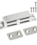 Stainless Steel Cabinet Magnetic Catch Latch For Wardrobe And Cupboard Doors Push To Open, Sliding Door Stopper with screws and plates