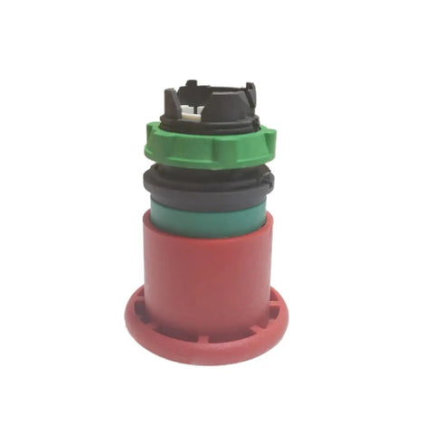 Heavy Duty Straight Swap Emergency Stop Button And E Stop Switch For Industrial Scissor Lift Replaces 147051 ZB5AT8643M with red and green design.