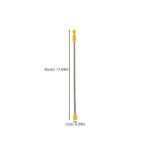 Stainless Steel Garden Sprayer Extension Rod 17.7 Inch Replacement Wand shown with measurement details