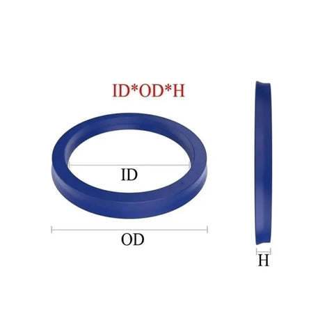 Badass U And Y Hydraulic Oil Seal Set Featuring Tough Polyurethane Lips That Resist Wear And Oil Degradation, blue seal ID OD H
