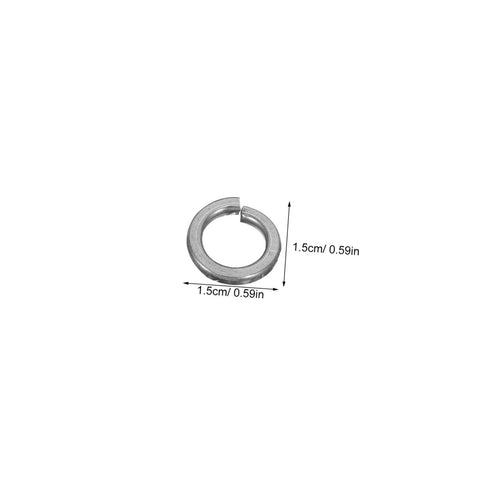 Stainless Steel Split Ring Lock Washer Kit 100 Pcs Heavy Duty Vibration Resistant Lock Washers For Bolts And Nuts Industrial Grade Outdoor And General Repairs, 1.5cm