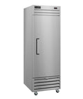 Badass Commercial Single Door Freezer Rock Solid Full Stainless Steel Exterior with smooth roller wheels for easy movement.