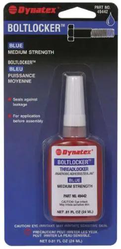 Blue Medium Strength Thread Locker Seals Leaks Before Assembly, Protects Threads From Corrosion, Blue Color, 24 Ml Bottle Carded