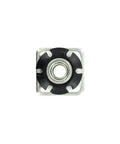 Double Star Threaded Caster Inserts Heat Treated Steel Fits One Inch Square Tubing Sixteen To Eighteen Gauge Front View