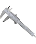 Close-up view of QVEZPRYX Vernier Caliper Industrial High Precision Stainless Steel with measured scale on jaws.