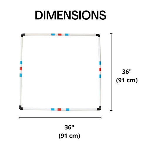Dog Agility Pause Box 36 Inch Square Portable Practice Set dimensions illustration with 36 in x 36 in measurements