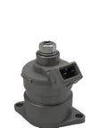 Proportional Solenoid Valve 9218234 For Excavators Zax 120 200 210 230 250 270 240 330 350 360 Two Pin Square Plug viewed from side, gray metal construction.