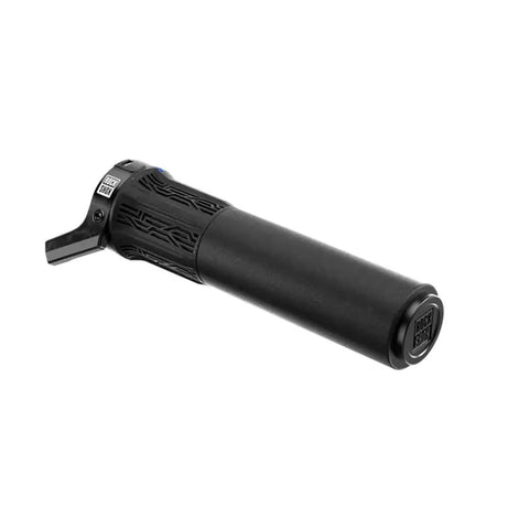 TwistLoc Ultimate Full Sprint 3 Position Fork Remote Kit Left Hand for Mountain Bikes, shown in black alloy with ergonomic grip.