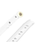 Heavy Duty Drawer Slide With Wheels for Cabinet Drawers, metal sides, roller bearing track, close-up of 30mm width slider