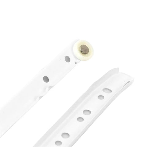 Heavy Duty Drawer Slide With Wheels for Cabinet Drawers, metal sides, roller bearing track, close-up of 30mm width slider