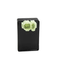 Front view of Dual Plug 6 Pin DC CDI Box For GY6 Scooters And Mopeds 50cc To 250cc Easy Install Plug And Play Replacement