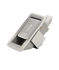Heavy Duty Stainless Steel Cabinet Latch Lock CX320 With Spring Loaded Push Button Catch For Industrial Electrical Panels Enclosures And Control Box Door, One Hand Operation, Rust Resistant 304 Grade Steel, front view