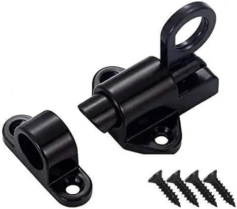 Dead Tight Automatic Sliding Door Lock Spring Bolt Latch Heavy Duty Aluminum Alloy Home Gate Window Safety Catch with smooth pull ring