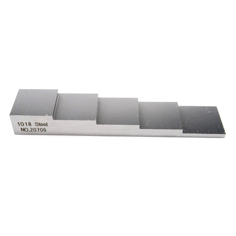 Five Step Calibration Block For Thickness Gauge 0.1 To 0.5 Inches Calibrates Thickness And Linearity Portable Carbon Steel Tool On The Go Precision Measurements